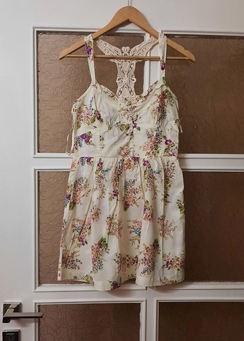 Çiçek Desenli Bohem Mini Elbise - Görsel 2