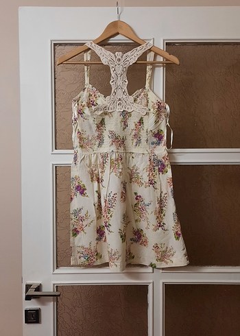 Çiçek Desenli Bohem Mini Elbise - Görsel 7