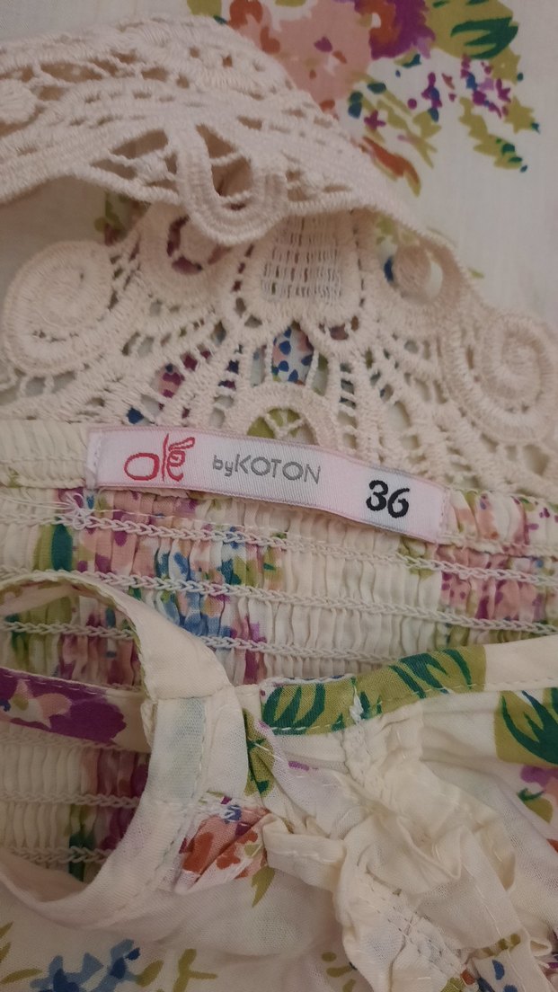 Çiçek Desenli Bohem Mini Elbise - Görsel 4