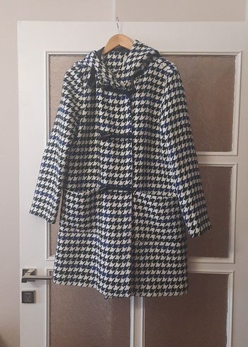 44_46 beden  Mavi,siyah,kırık Beyaz Kaban,manto.. - Görsel 12