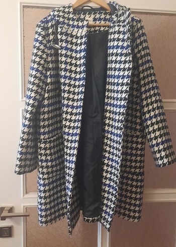 44_46 beden  Mavi,siyah,kırık Beyaz Kaban,manto.. - Görsel 5