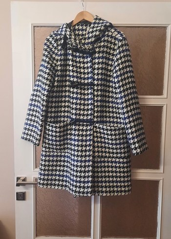 44_46 beden  Mavi,siyah,kırık Beyaz Kaban,manto.. - Görsel 8