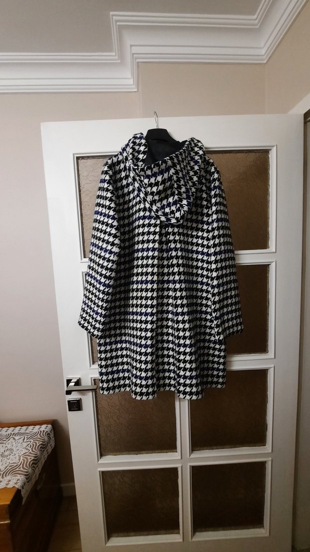 44_46 beden  Mavi,siyah,kırık Beyaz Kaban,manto.. - Görsel 2