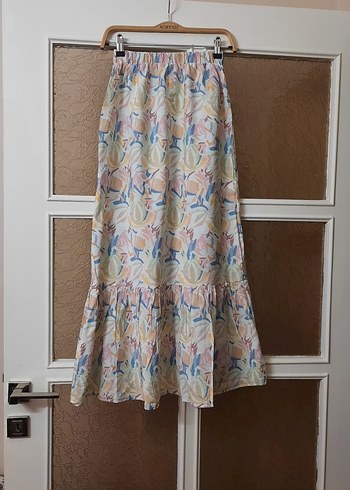 Bohem Tarzda Pastel Renkli Uzun Kadın Etek - Görsel 10