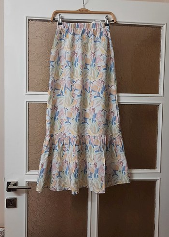 Bohem Tarzda Pastel Renkli Uzun Kadın Etek - Görsel 11