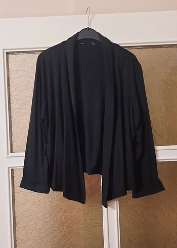 Siyah Uzun Kollu Drapeli  Ceket - Görsel 6