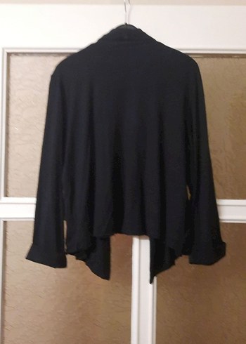 Siyah Uzun Kollu Drapeli  Ceket - Görsel 5