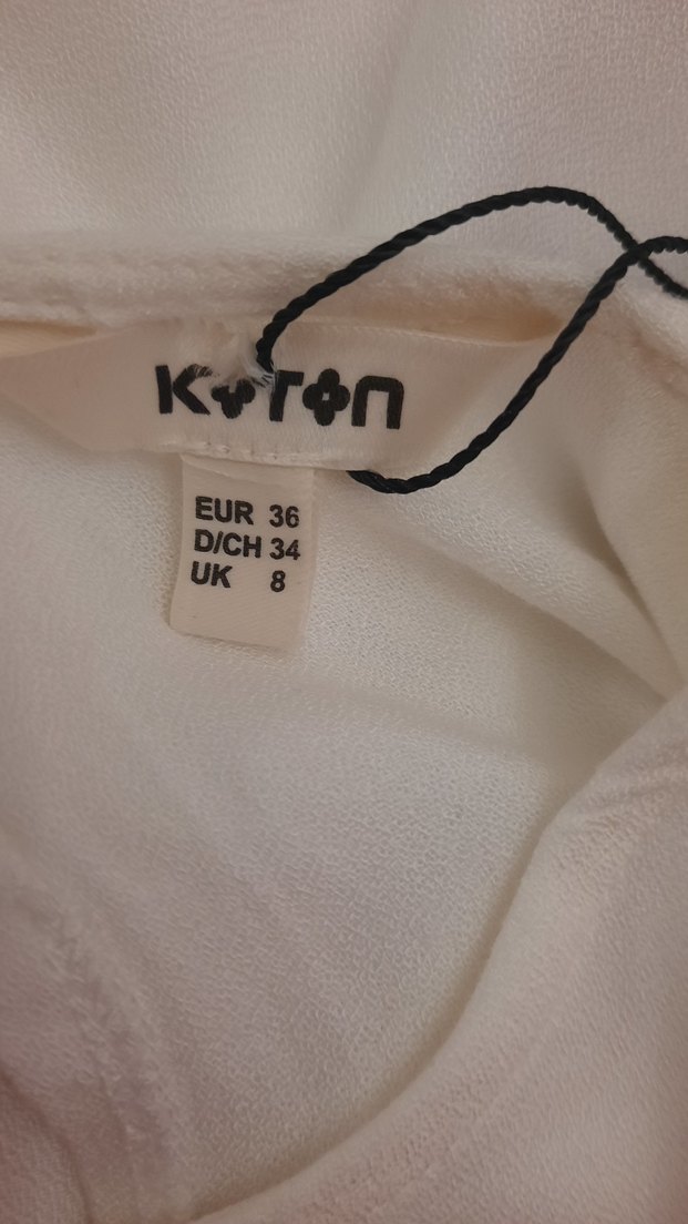 Beyaz Askısız Drapeli Ofis Bluzu - Görsel 4