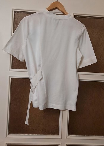 Kadın Beyaz Kısa Kollu Basic Tişört - Görsel 10