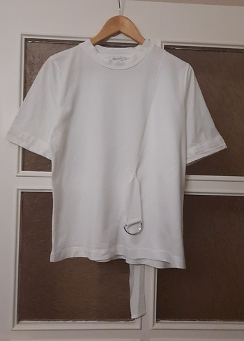 Kadın Beyaz Kısa Kollu Basic Tişört - Görsel 8