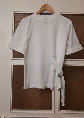Kadın Beyaz Kısa Kollu Basic Tişört - Görsel 4
