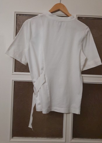 Kadın Beyaz Kısa Kollu Basic Tişört - Görsel 7