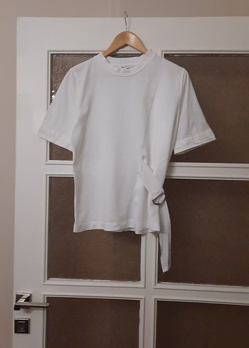 Kadın Beyaz Kısa Kollu Basic Tişört - Görsel 3