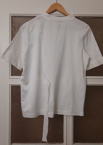 Kadın Beyaz Kısa Kollu Basic Tişört - Görsel 6