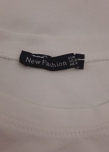 Beyaz Gri Baskılı Kadın Tişört - Görsel 5