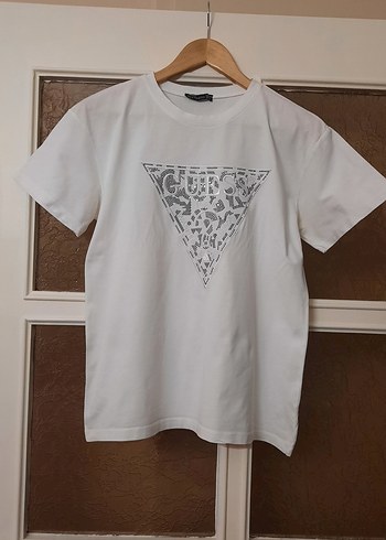 Beyaz Gri Baskılı Kadın Tişört - Görsel 3