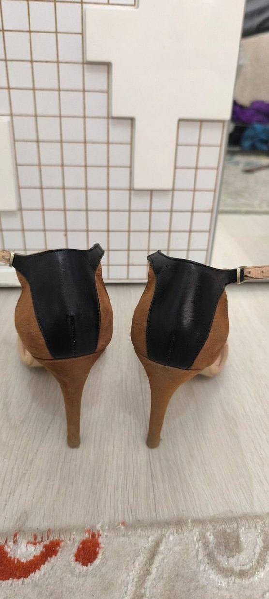 İnce topuklu sandalet hakiki deri - Görsel 4