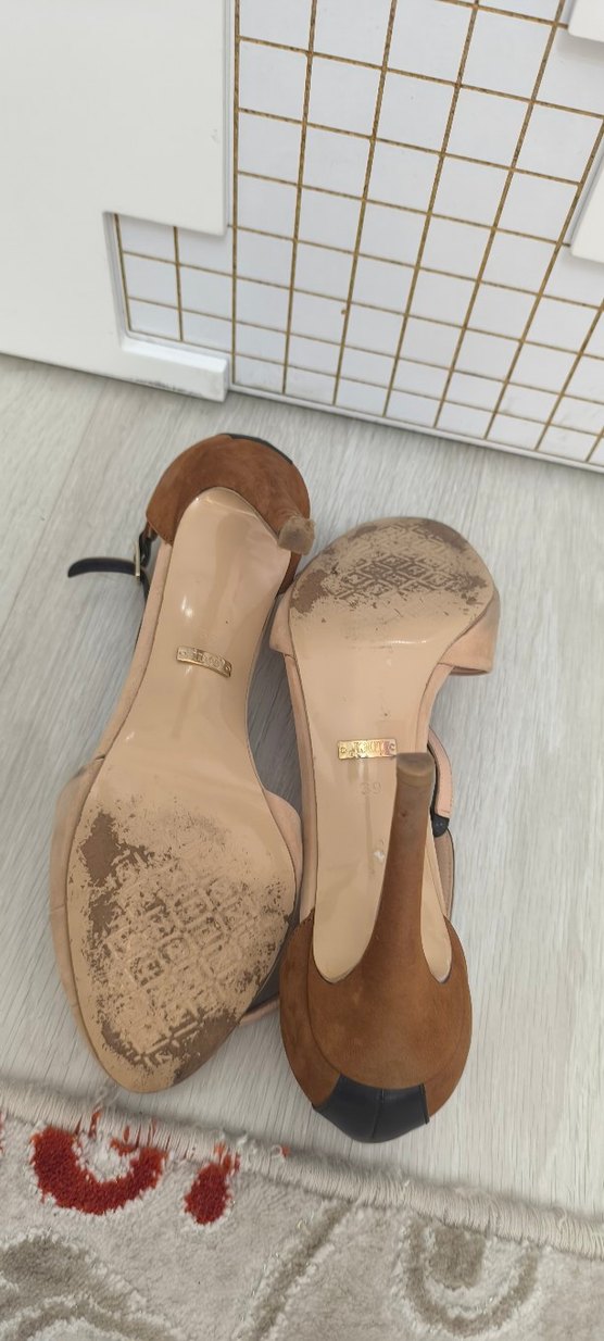 İnce topuklu sandalet hakiki deri - Görsel 3