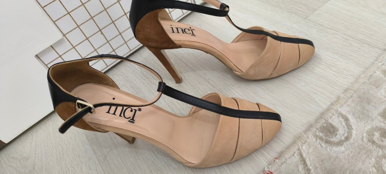 İnce topuklu sandalet hakiki deri - Görsel 2