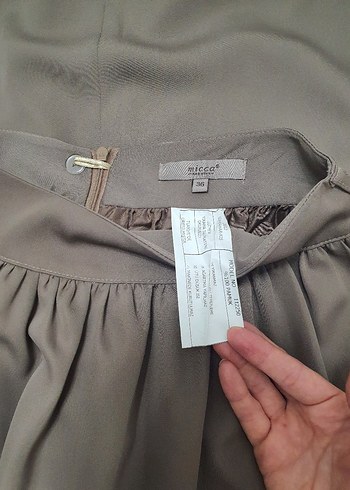 Bej Drapeli Uzun Kadın Etek - Görsel 5