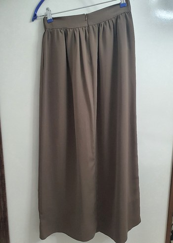 Bej Drapeli Uzun Kadın Etek - Görsel 3