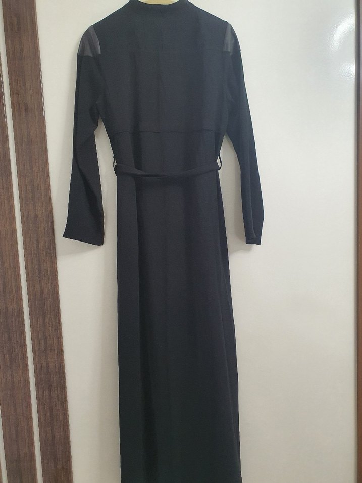 Uzun Siyah Gotik Kemerli ferace - Görsel 5