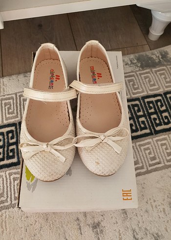 Beyaz Kız Çocuk Babet Ayakkabı