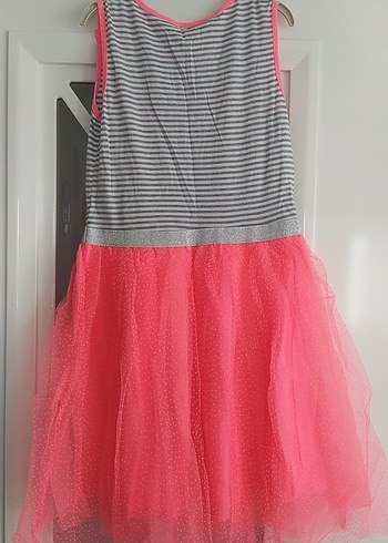 Pembe Kolsuz Kız Çocuk Elbise - Görsel 7