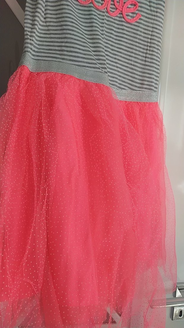 Pembe Kolsuz Kız Çocuk Elbise - Görsel 3