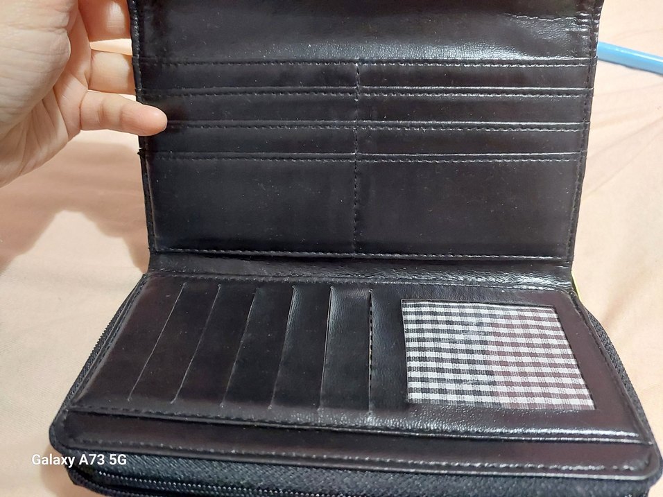 Mor Süet Fermuarlı Kadın Portföy Cüzdan - Görsel 2