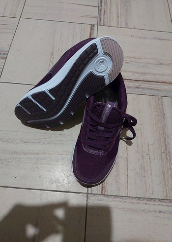 Mor Bağcıklı Kadın Spor Ayakkabı - Görsel 5