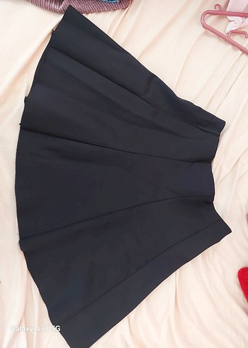 Drapeli Siyah Uzun Kadın Etek - Görsel 2