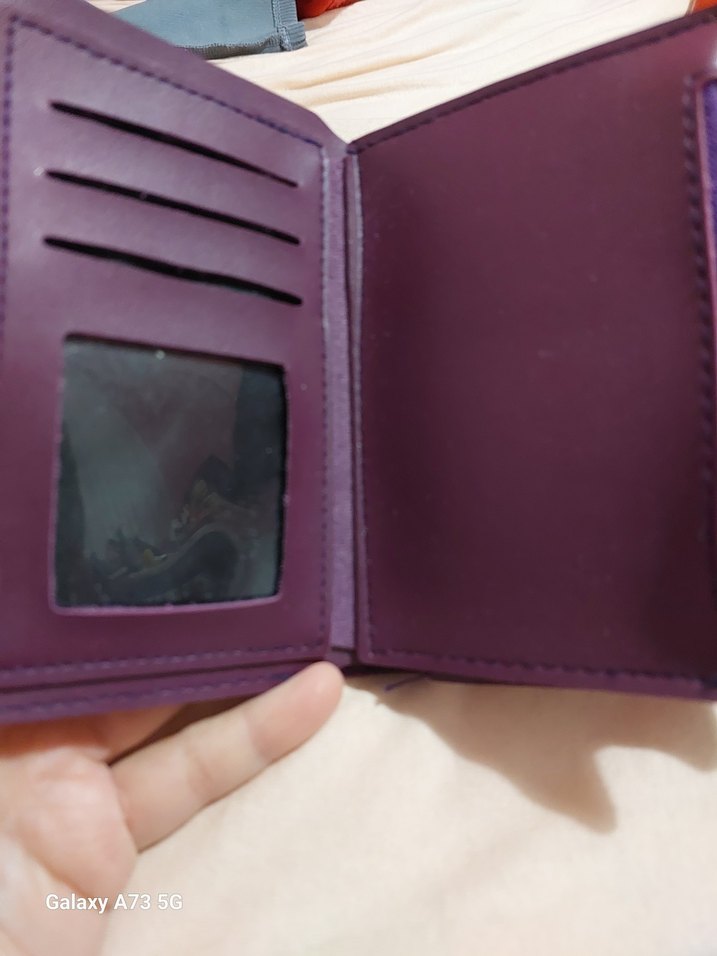 Mor Deri Kadın Cüzdanı Tokalı - Görsel 3