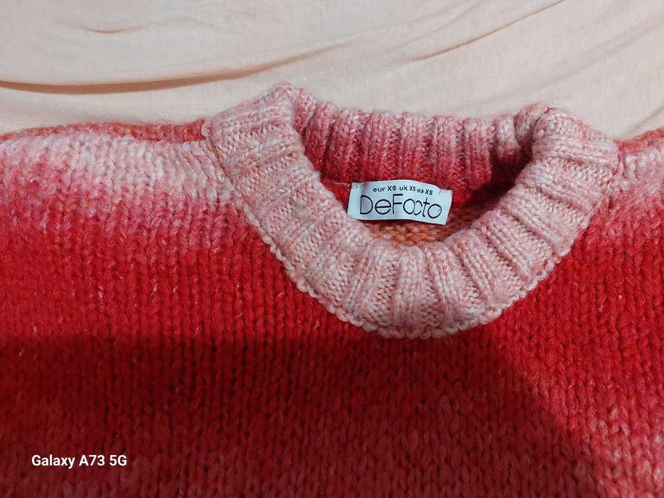 Kadın Çok Renkli Triko Kazak - Görsel 2