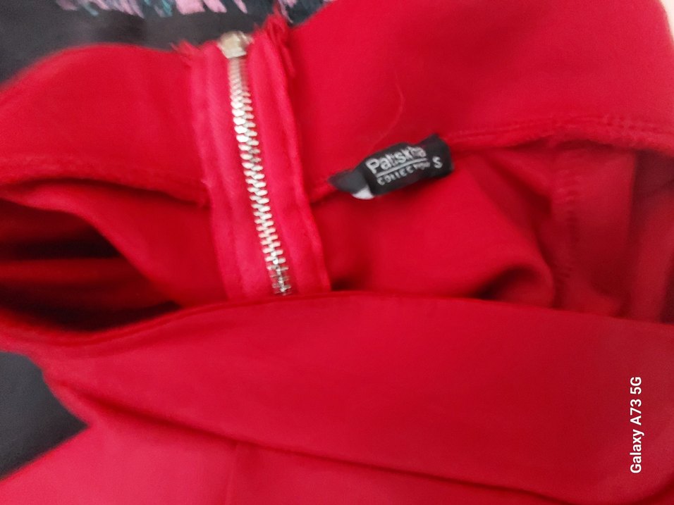 Kırmızı Kadın Mini Etek - Görsel 2