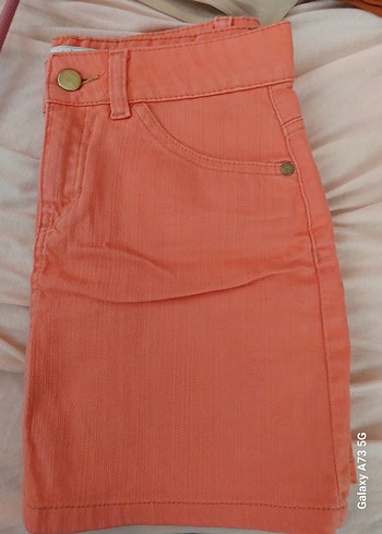 Düğmeli Pembe Mini Etek - Görsel 3