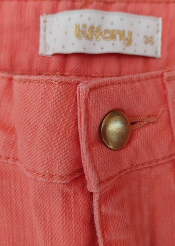 Düğmeli Pembe Mini Etek - Görsel 2