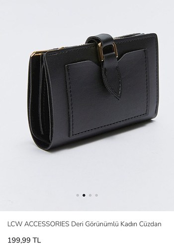 Fermuarlı Siyah Deri Kadın Cüzdanı - Görsel 2