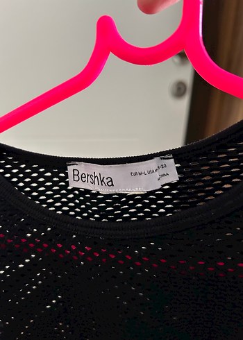 Bershka Uzun Kollu Siyah file bluz