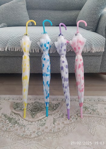 Renkli Puantiyeli Kadın Şemsiye - Görsel 2