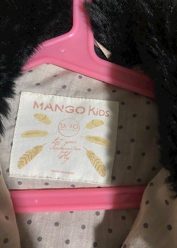 9 Yaş Beden Mango kız çocuk peluş kaban