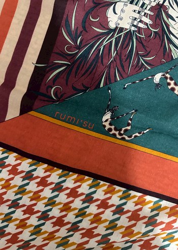 Rumisu Kadın Çok Renkli Desenli Şal - Görsel 2