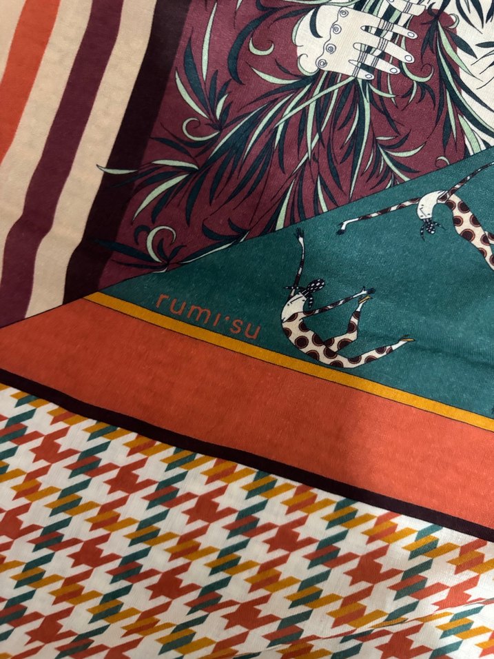 Rumisu Kadın Çok Renkli  Desenli Şal - Görsel 2