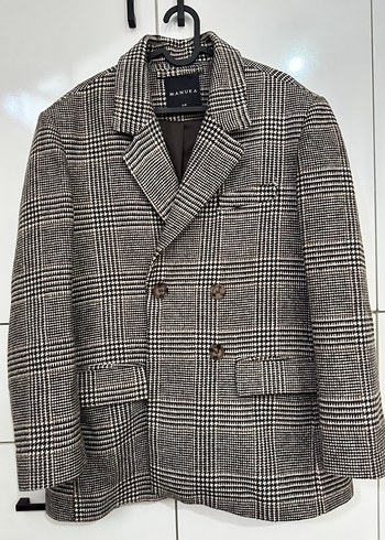 Manuka Düğmeli, Ekoseli Kadın Blazer Ceket - Görsel 2