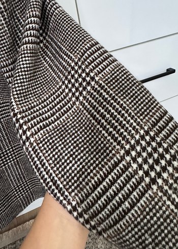 Manuka Düğmeli, Ekoseli Kadın Blazer Ceket - Görsel 5