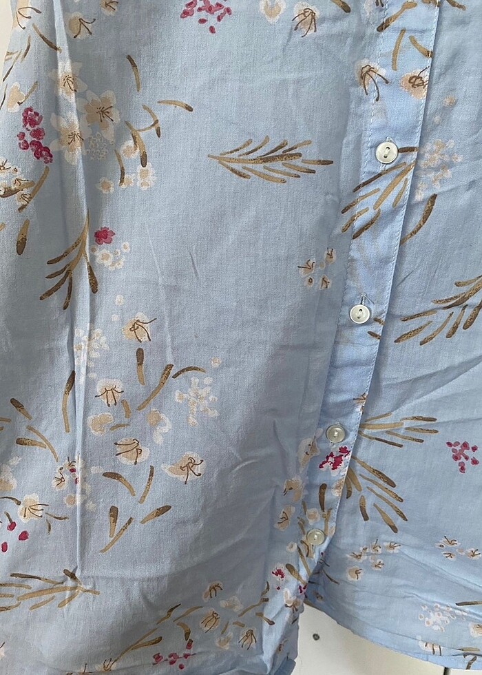 Çiçekli ince gömlek - Görsel 3