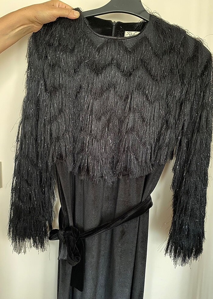 Kadife gece elbisesi - Görsel 2