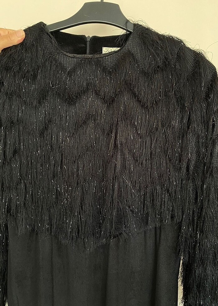 Kadife gece elbisesi - Görsel 3