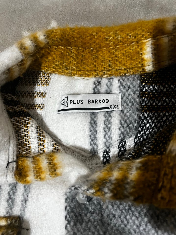 Düğmeli Ekose Desenli Uzun Kollu Erkek  Gömlek - Görsel 3