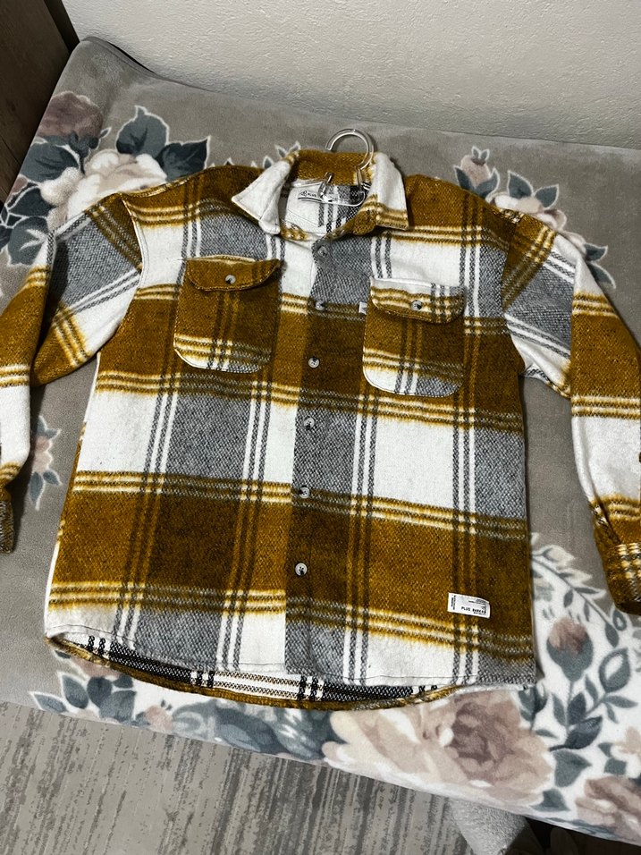 Düğmeli Ekose Desenli Uzun Kollu Erkek  Gömlek - Görsel 2